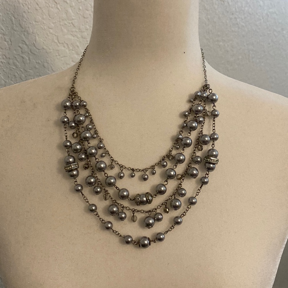 Gray park tiered necklace